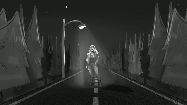 Run Away With Me (still — under the streetlight)